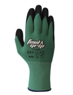 Guante nylon verde/negro MONTAJE H257