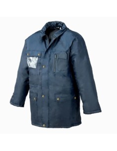 Parka acolchada multibolsillos con capucha marino 04650