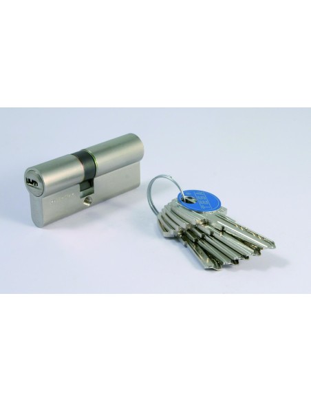 Cilindro seguridad T60 leva larga T655 niquelado