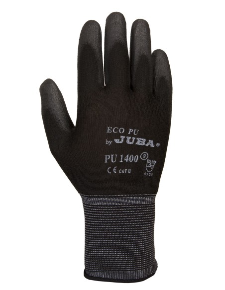 Guante nylon-PU negro BPU1401
