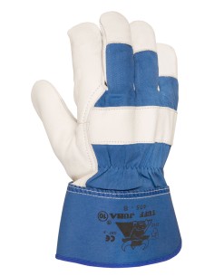 Guante tipo americano piel flor vacuno-lona TUFF 404B