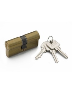 Cilíndro seguridad Y5 latonado leva larga monobloc