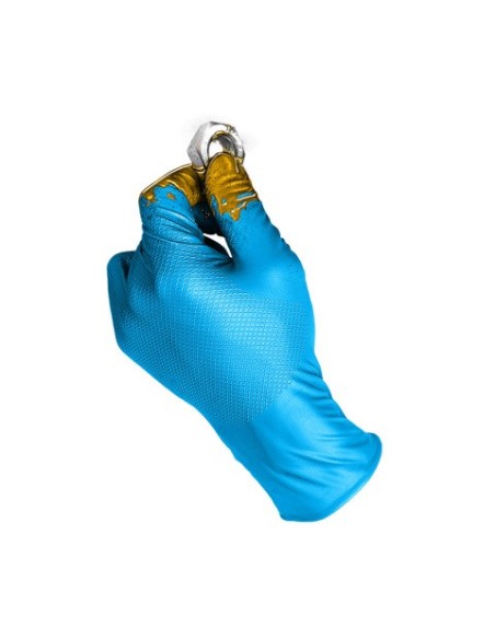 Guante desechable nitrilo máximo agarre azul 580BL