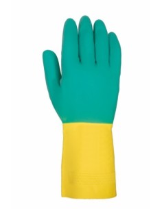Guante químico latex verde/amarillo CAPITOL 2 622