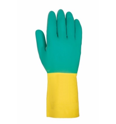 Guante químico latex verde/amarillo CAPITOL 2 622