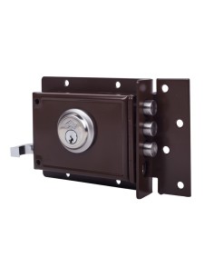 Cerradura sobreponer marrón 143x60 mm mod 231-12
