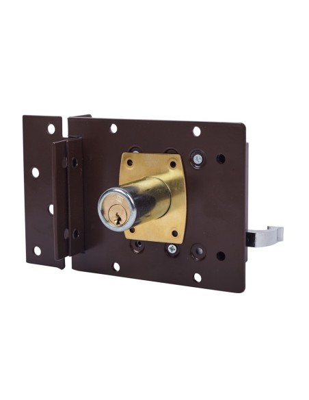 Cerradura sobreponer marrón 143x60 mm mod 231-12