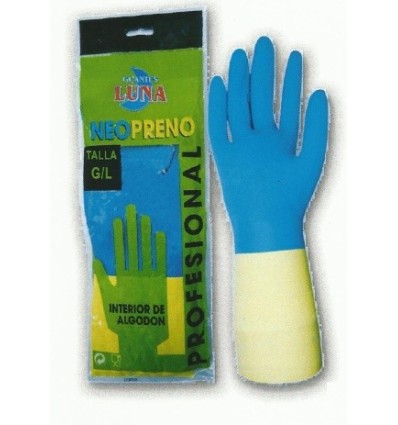 Guante neopreno neopreno amarillo/azul LUNA G30