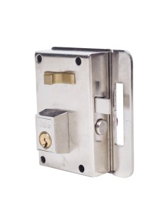 Cerradura sobreponer 70x45mm 10cdhn niquelada