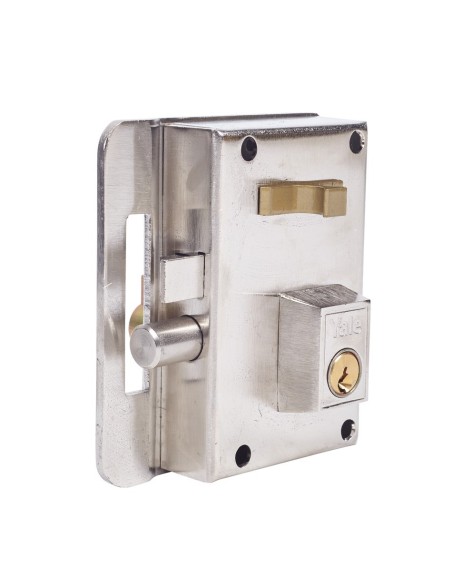 Cerradura sobreponer 70x45mm 10cdhn niquelada