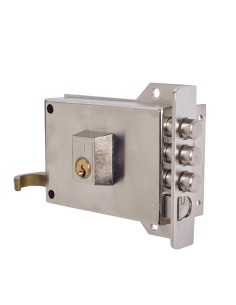 Cerradura sobreponer 120x60mm 7dhn niquelada