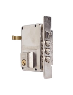 Cerradura sobreponer 70x40mm 8dhn niquelada