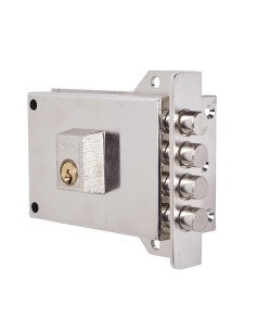 Cerradura sobreponer 120x60mm 70dhn niquelada