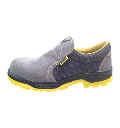 Zapato seguridad piel gris punta no metal RUNNING S1P