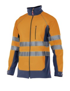 Chaqueta softshell alta visibilidad amarillo/navy 306001