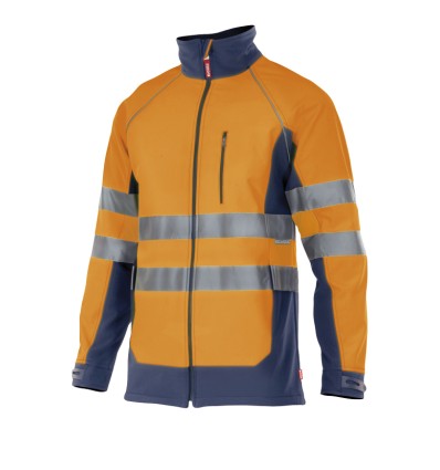 Chaqueta softshell alta visibilidad amarillo/navy 306001