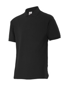 Polo piqué manga corta negro 105502