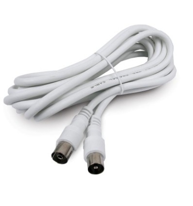 Prolongador cable de antena blanco