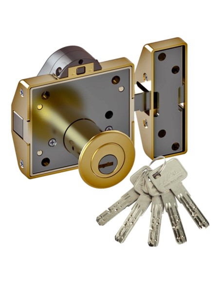 Cerrojo alta seguridad reforzado con alarma mod 7930RSA