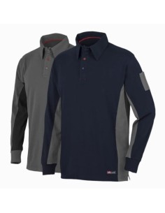 Polo elástico manga larga marino STRETCH