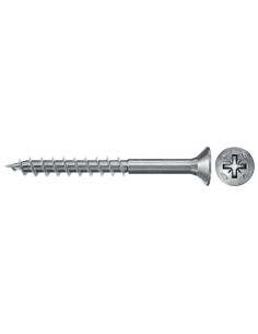 Tornillo madera cabeza plana huella PZ rosca parcial cincado FPF II
