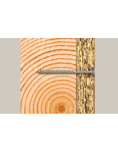 Tornillo madera cabeza plana huella PZ rosca parcial cincado FPF II