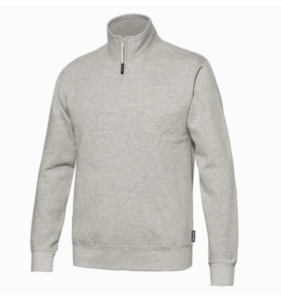 Sudadera media cremallera gris VERENA