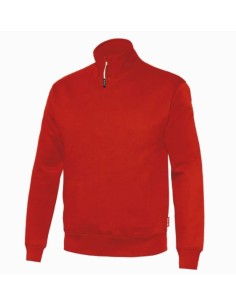 Sudadera media cremallera roja VERENA