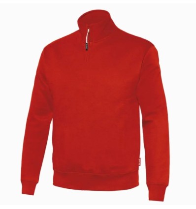 Sudadera media cremallera roja VERENA