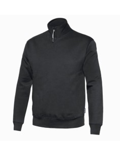 Sudadera media cremallera negra VERENA