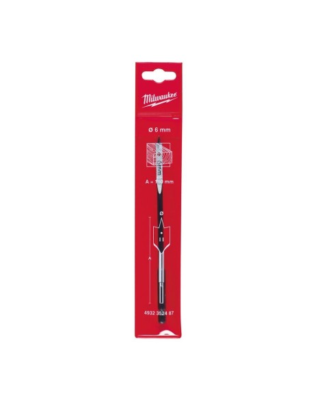 Broca pala plana para madera mango hexagonal 1/4"