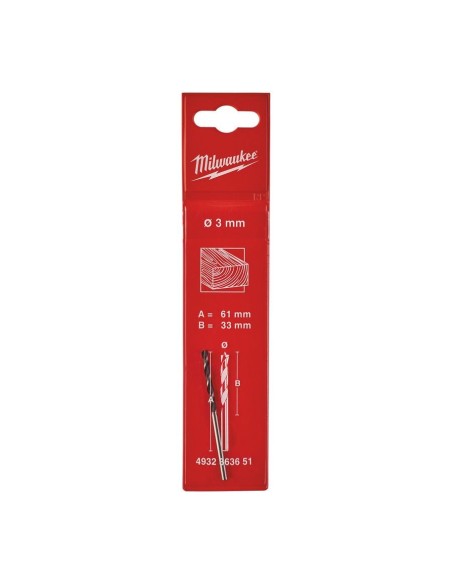 Broca cilíndrica 3 puntas para madera