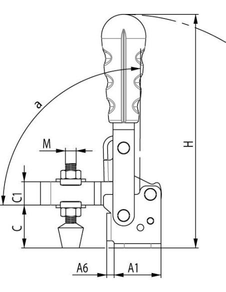 Brida vertical tamaño 1