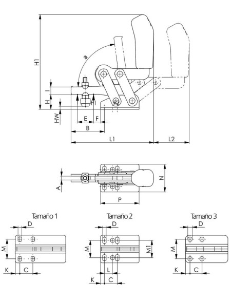 Sujecion vertical comfortline comfortline 6800C tamaño 1