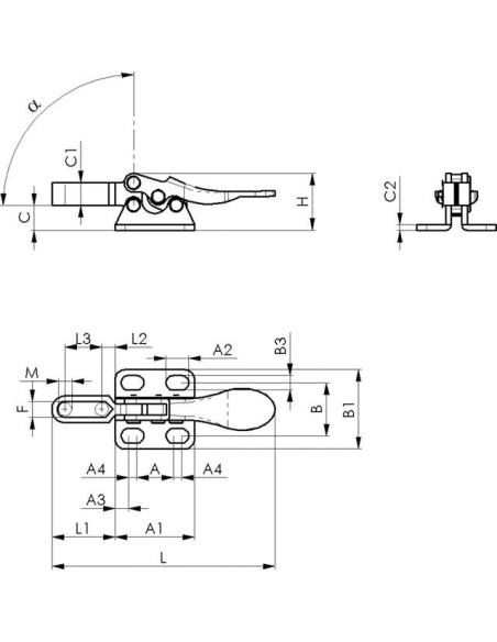 Brida horizontal tamaño 0
