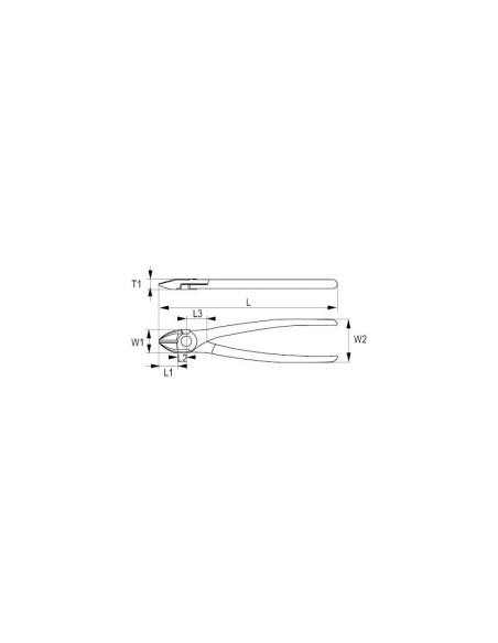 Alicate corte diagonal mango bi-componente modelo 624