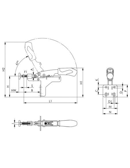 Schubstangensp 6873 con abertura variable
