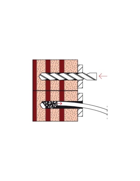 Taco de nylon multimaterial largo con tornillo Torx SXRL T