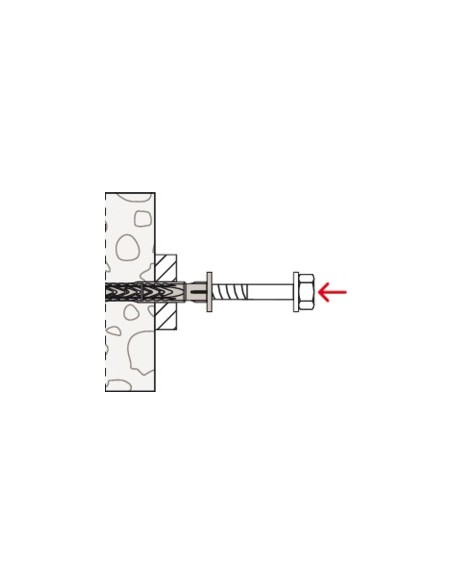 Taco de nylon multimaterial largo con tornillo Torx SXRL T