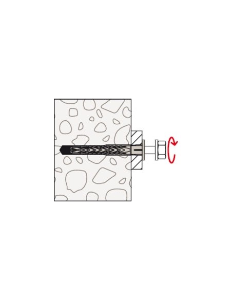 Taco de nylon multimaterial largo con tornillo Torx SXRL T