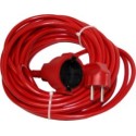 Prolongador de cable eléctrico rojo 3x1 mm2