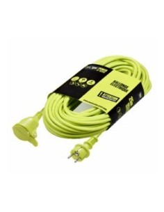 Prolongador de cable eléctrico verde 3x15 mm2