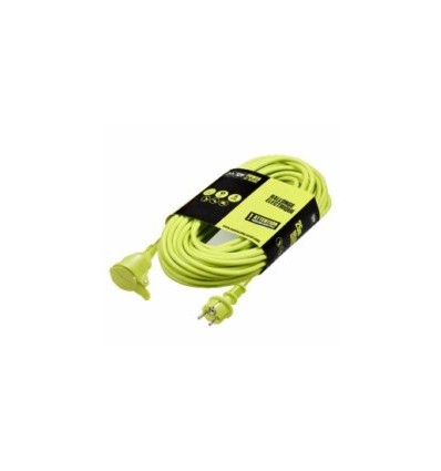 Prolongador de cable eléctrico verde 3x15 mm2