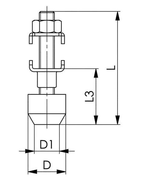 Tornillo de presión 6890 antiestático tamaño 0