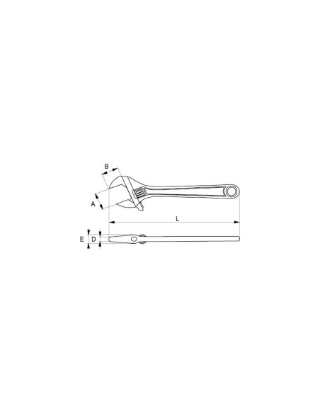 Llave ajustable moleta central cromada modelo 5-C-1