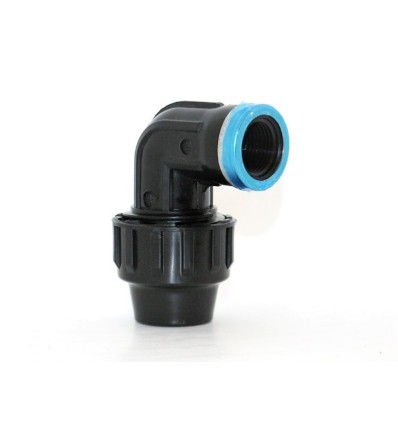 Codo riego 90° polipropileno FIT rosca Hembra
