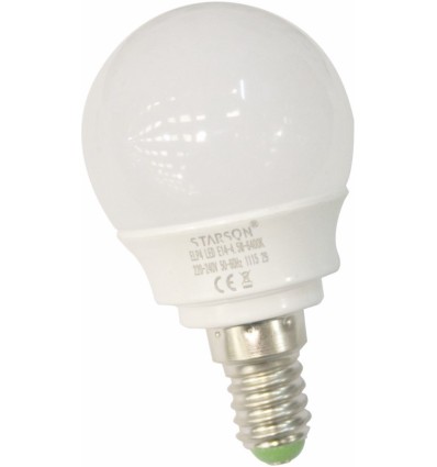 Lámpara LED esférica E14 45w 450 lumens