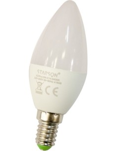 Lámpara LED vela E14 45w 450 lumens