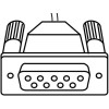 Cable de datos de 9 polos conector D-sub D 2m