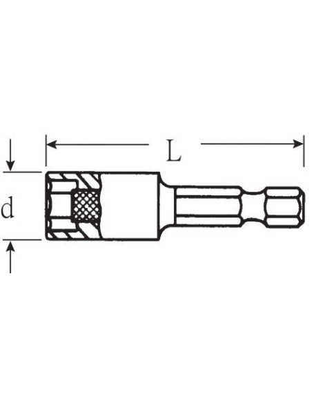 Llave de vaso impacto 1/4" mod 2801N